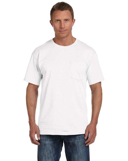 Fruit of the Loom Adult HD Cotton  Pocket T-Shirt 3931P (Pack of 6)