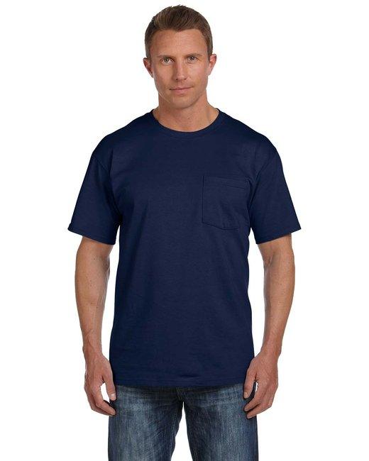 Fruit of the Loom Adult HD Cotton  Pocket T-Shirt 3931P (Pack of 6)