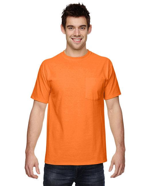 Fruit of the Loom Adult HD Cotton  Pocket T-Shirt 3931P (Pack of 6)