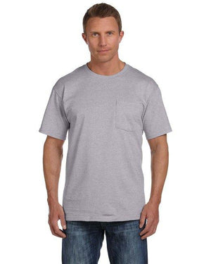 Fruit of the Loom Adult HD Cotton  Pocket T-Shirt 3931P (Pack of 6)