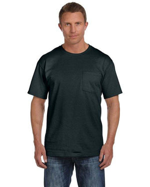 Fruit of the Loom Adult HD Cotton  Pocket T-Shirt 3931P (Pack of 6)