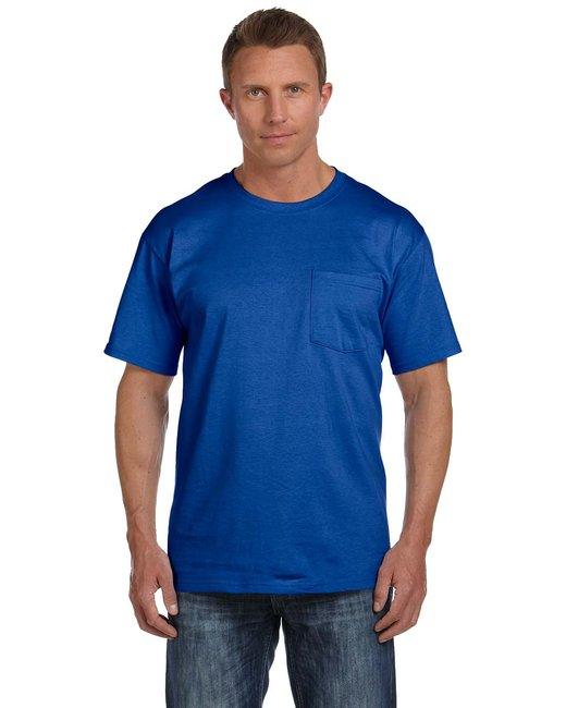 Fruit of the Loom Adult HD Cotton  Pocket T-Shirt 3931P (Pack of 6)