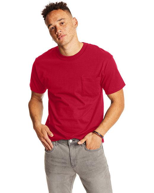 Hanes Adult Beefy-T  with Pocket 5190P