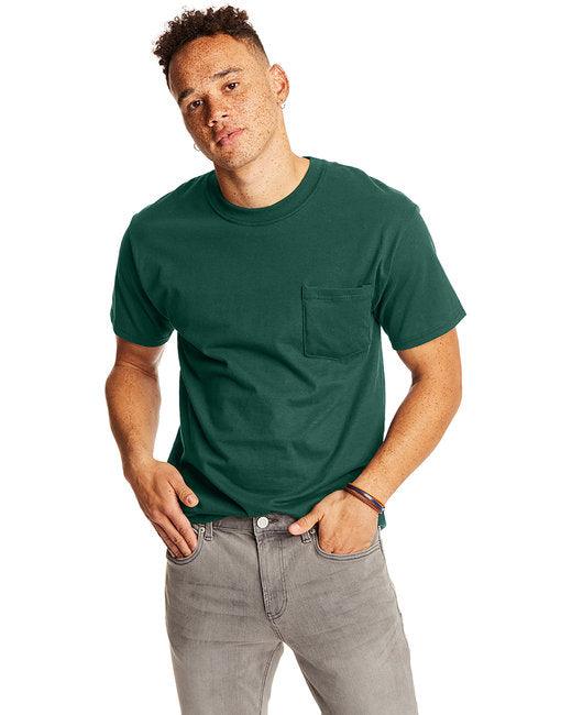 Hanes Adult Beefy-T  with Pocket 5190P