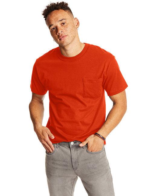 Hanes Adult Beefy-T  with Pocket 5190P