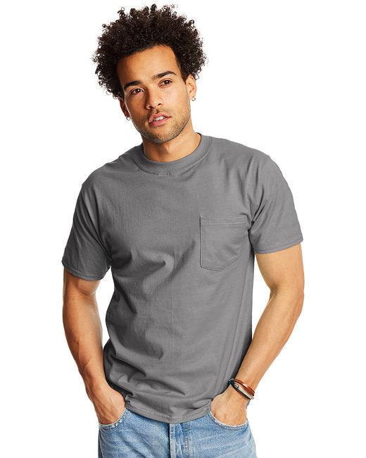 Hanes Adult Beefy-T  with Pocket 5190P