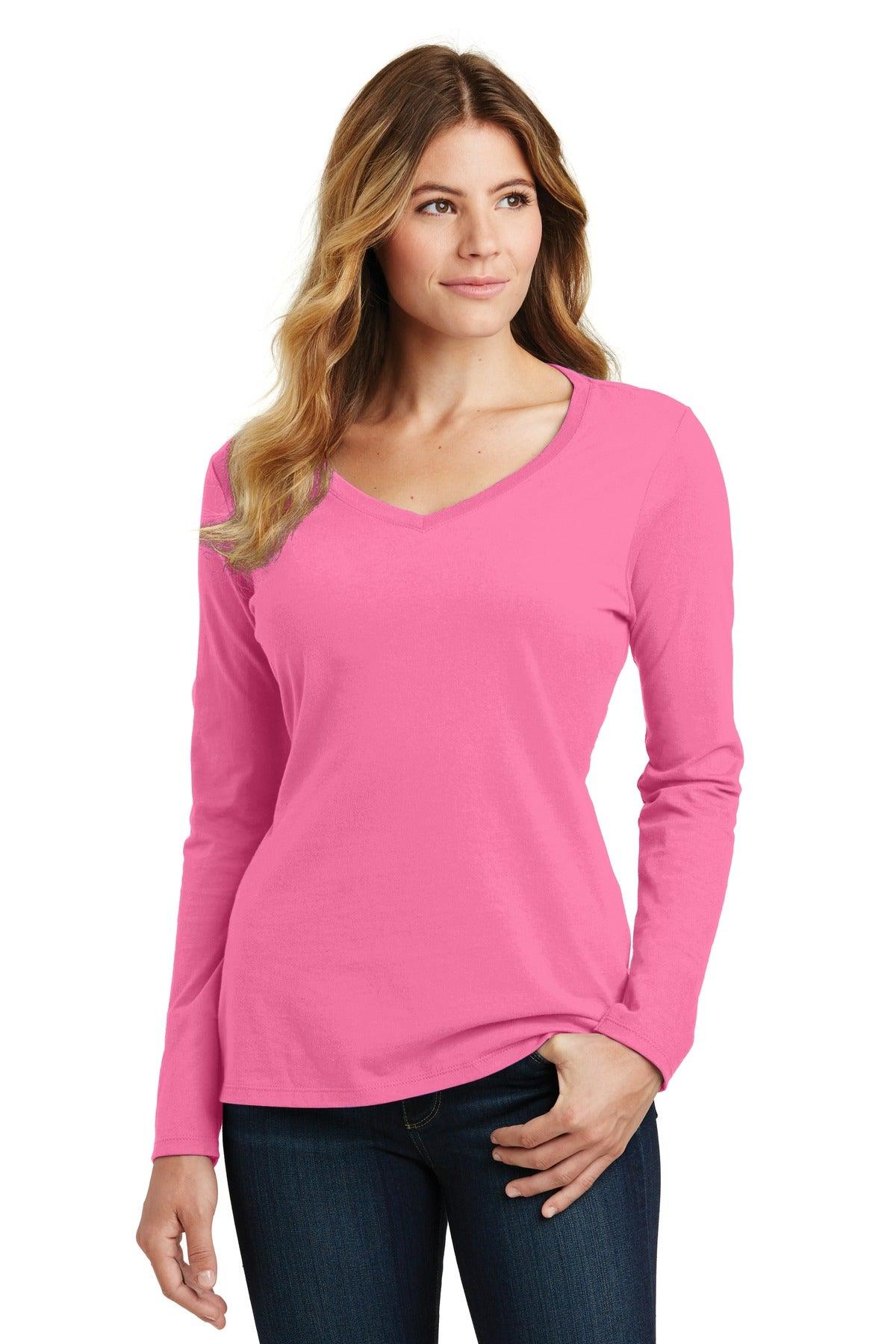 Port & Company Ladies Long Sleeve Fan Favorite V-Neck Tee. LPC450VLS